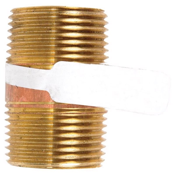 Homeplus+ ATC 1 in. MPT X 1 in. D MPT Yellow Brass Nipple 2 in. L 6JC126300201056 - main